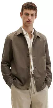 Marc O'Polo Regular Fit Overshirt in Lyocell-Leinen-Baumwoll-Mix (5000012764) dunkelbraun