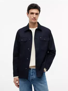 Tommy Hilfiger Cotton Blend Shirt Jacket Regular Fit (MW0MW43471) desert sky