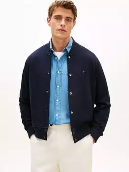 Tommy Hilfiger Essential Fleece Stehkragen Sweatshirt mit Rei&szlig;verschluss Regular Fit (THSc6rm001000004) navy