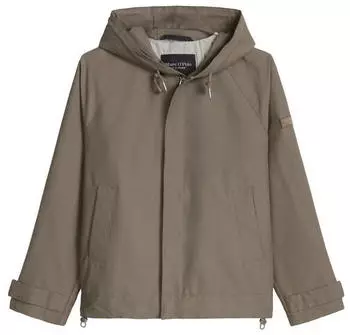 Marc O'Polo Kapuzenjacke loose aus wasserabweisendem Bio-Baumwoll-Canvas (5000012770) frozen taupe