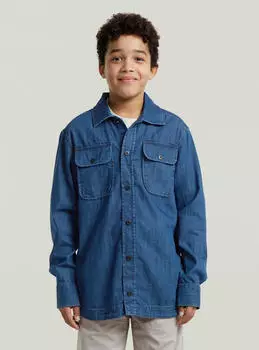 G-Star Boys GPO Overshirt Dunkelblau DARK D29731-01-J155