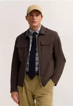 Bugatti Jacke mit Umlegekragen, Regular Fit dunkelbraun