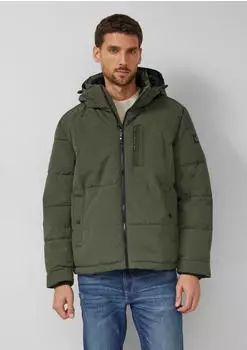 s.Oliver Wasserabweisende Pufferjacke mit abnehmbarer Kapuze (2167450) dunkelgr&uuml;n/schwarz