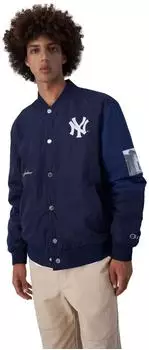 Champion Rochester 1919 MLB Bomber Gepolsterte Jacke Cozy Fit (219380) blu marittimo