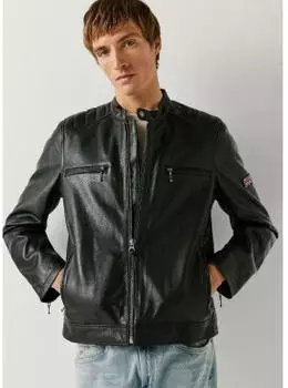 Pepe Jeans Sennon Lederjacke (PM4027262) schwarz
