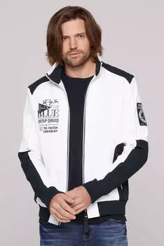 Camp David Kapuzen-Sweatjacke aus Baumwolle (24146408) wei&szlig;