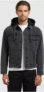 khujo Jokin Jeansjacke mit Sweat-Kapuze (13115141) schwarz