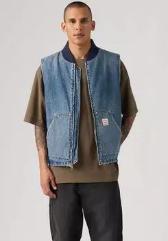 Levi's Sansome Jeansweste mit Rei&szlig;verschluss (A8580-0006) sunburnt vest