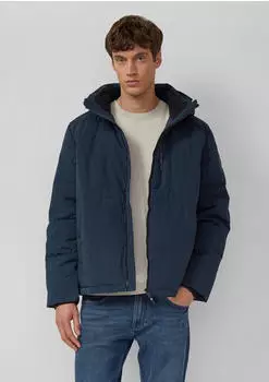 s.Oliver Wasserabweisende Pufferjacke mit abnehmbarer Kapuze, Regular Fit (2167450) dunkelblau/schwarz