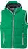 James & Nicholson Men's Maritime Vest Steppweste mit angeschnittener Kapuze (JN1076) irish-green/white