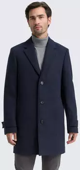 Tom Tailor 1046987 Wollmantel mit Reverskragen navy
