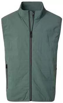 CASAMODA Outdoor Steppweste mit Stehkragen und Zipper grün
