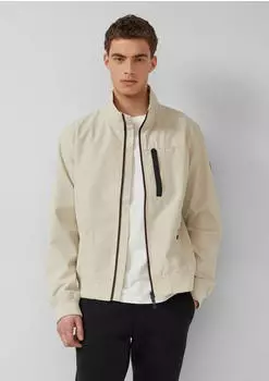 s.Oliver Outdoor Jacke Sportiver Blouson mit Stehkragen und Rippbündchen (2173903) beige/grau/schwarz