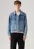 Levi's Western Trucker T3 Jeansjacke mit Waschungseffekt, Lockere Passform (3O00000) blue denim
