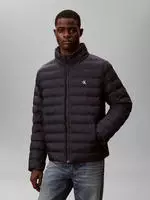 Steppjacke CALVIN KLEIN JEANS "LS NYLN MD WT HDD F", Herren, Gr. M, schwarz...