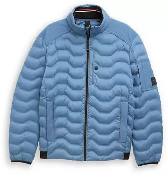 Tom Tailor Hybrid Steppjacke mit verstaubarer Kapuze (53700626) marine blau