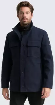 Tom Tailor 2-in-1 Wolljacke mit abnehmbarer Innenjacke (1046984) blue small herringbone