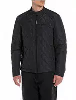 Steppjacke REPLAY "Saber Mid", Herren, Gr. XXL, blau (tiefblau), Obermaterial:...