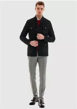 Pierre Cardin Lederimitatjacke mit vielseitigen Taschen (4994028) schwarz