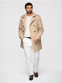 Ombre Trenchcoat Slim Fit OM-COLC-0146 beige