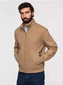 Ombre Harrington Jacke mit Stehkragen und Reißverschluss OM-JANP-0326 coffee