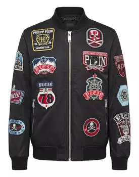 Philipp Plein Wool Long Coat With Patches (73194448) schwarz