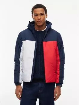 Tommy Hilfiger Outdoor Jacket Regular Fit with Hood (DM0DM22065) marine/rot/weiß