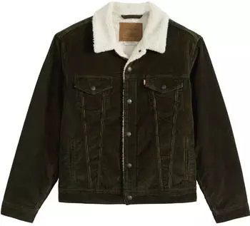 Levi's Type 3 Sherpa Trucker Jacket (16365-0355) oliv