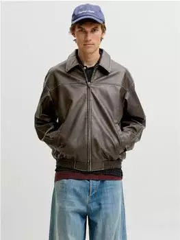Jack & Jones JJMARLON PU JACKET Regular Fit (12298762) cocoa