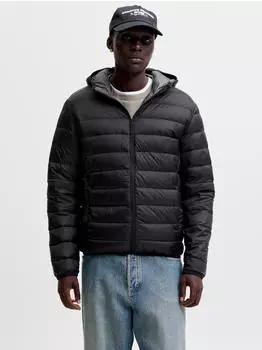 Jack & Jones JJEBERG LIGHT DOWN PUFFER HOOD NOOS Steppjacke Regular Fit (12299067) schwarz