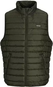 Jack & Jones JJELVIS Light Bodywarmer Collar Steppweste Regular Fit (72258251) tanne