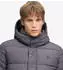 Superdry Premium Check Puffer Jacket with Hood (M5012429A) dunkelgrau melange