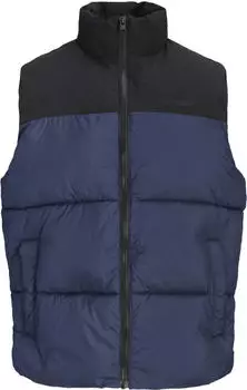 Jack & Jones JJRAZE BODYWARMER Steppweste Regular Fit (60259024) sky captain detail:schwarz blocking