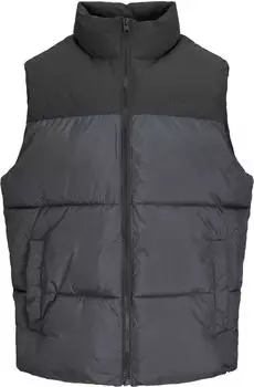 Jack & Jones JJRAZE BODYWARMER Steppweste Regular Fit (53721027) turbulence detail:asphalt blocking