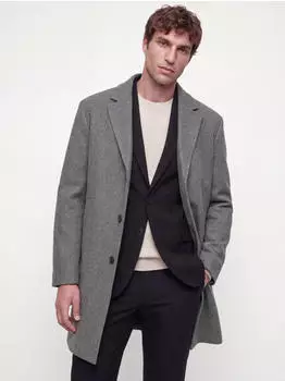 Jack & Jones JJEJAMES COAT SN Kurzmantel (12299703) dark grey melange