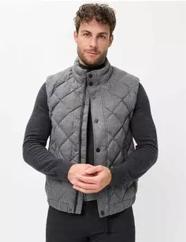 BRAX Herren Steppweste Style JACK grey grau Gr. (750015_75031600_06)