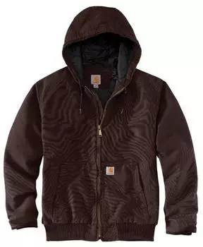 Carhartt Duck Quilt-Lined Active Jacket (104050) dark brown