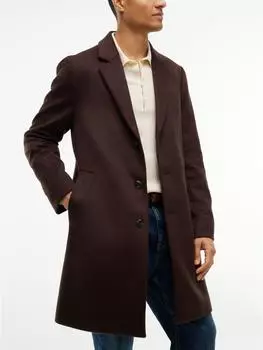 Tommy Hilfiger Wool Mix Coat Regular Fit chocolate