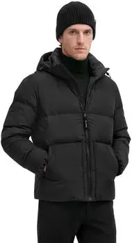 Marc O'Polo Daunenjacke mit abnehmbarer Kapuze schwarz