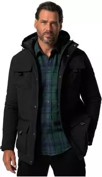 JP 1880 Field Jacket Outdoor Windabweisend mit Kapuze (832202) schwarz