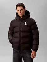 Stilvolle Herrenjacke Schwarz, Wasserabweisend, aus Recyceltem Nylon - Schwarz - S