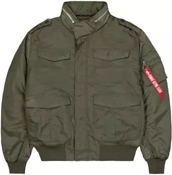 Alpha Industries M-65 Hybrid Sherpa Jacke (268134) grün