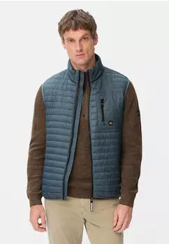 Camel Active Gef&uuml;tterte Steppweste mit Rei&szlig;verschlusstaschen (460190-9N90) tinted blue