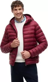 Tommy Hilfiger Hooded Packable Jacket (MW0MW43464) burgundy
