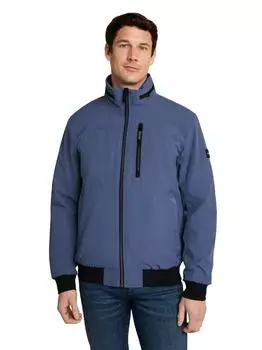 Tom Tailor Blouson Jacke mit verstaubarer Kapuze (1050932) vintage indigo blue