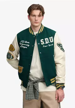 Superdry Vintage Patched Varsity Jacket (M5012477A) green