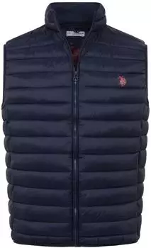 U.S. Polo Assn. Gesteppte Weste mit Stehkragen Regular Fit P083 navy