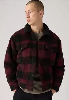 Levi's Type 3 Ext Sherpa Trucker Fleecejacke (X31G6) wine/schwarz