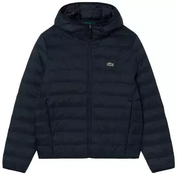 Lacoste Puffer Small Logo Jacke mit Kapuze (BH8714) schwarz
