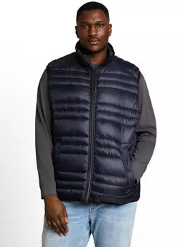 Tom Tailor Steppweste mit Stehkragen und Reißverschluss (64399624) sky captain blue